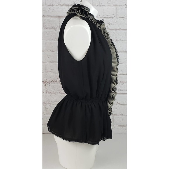 Robert Rodriguez Target Neiman Marcus Ruffle Front Blouse/Top ~ Size Medium - Picture 4 of 9